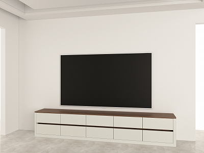 TV cabinet without handle 3d model