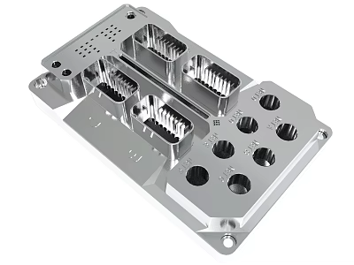 Precision Metal Mechanical Component With Multiple Holes Slots And Mounting Design 3d model