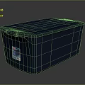 Blue Plastic Storage Container With Secure Lid Side Handles And Label
