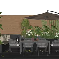 Modern Courtyard 3d model