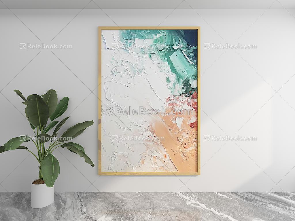 modern abstract painting 3d model