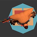 Cute Cartoon Character With Orange Body Blue Shorts And Colorful Feather Mask On Platform