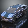Futuristic Sleek Metallic Concept Car With Aerodynamic Design And Shiny Exterior
