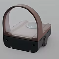 Modern Electronic Scale With Brown Black Design Arched Handle And Digital Display Showing 2.00