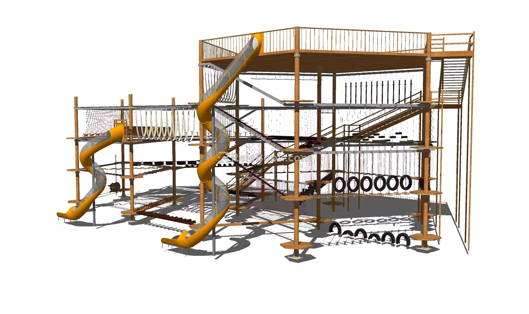 Modern Amusement Facilities Unpowered Development Training Comprehensive 3d model