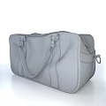 Brown Leather Duffel Bag Featuring Metal Buckles Handles And Textured Design