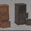 Wooden Chest of Drawers with Multiple Drawers and Separate Small Drawer Box