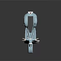 Light Blue Classic Scooter With Black Seat Round Mirrors And White Headlight
