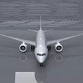 WestJet Passenger Airliner With White And Blue Livery On Airport Tarmac