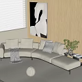 Modern Multiplayer Sofa 3d model