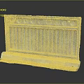 Wood Stone Architectural Decorative Slab With Carved Top Edge Vertical Stripes And Solid Base