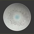 Modern Home Furniture Decorative Bowl With White Ceramic Pattern And Blue Center Design