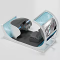 Futuristic Car Cockpit Design Featuring Transparent Canopy Digital Dashboard And Steering Wheel