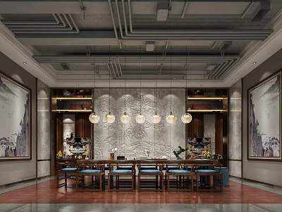 New Chinese Tea Room 3d model New Chinese Tea Room 3d model