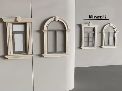 Minotti Casement Windows Showcasing Elegant Design And Various Architectural Styles 3d model