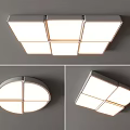 Modern Ceiling Lights With Square And Round Geometric Panel Designs For Home 3d model