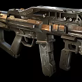 modern submachine gun 3d model
