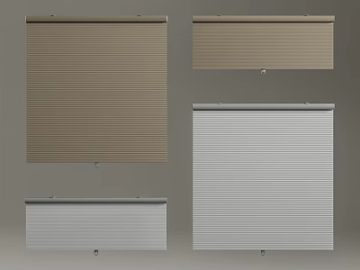 Venetian Blinds in Brown Grey White Modern Horizontal Design for Home Window Decor 3d model