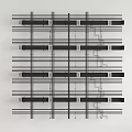 Black and white pipes in grid like arrangement for industrial architectural design