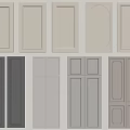 Wainscoting Panels With Various Designs In Beige And Gray Neutral Tones