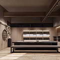 Traditional Teahouse Interior Design With Wooden Beams Tatami Seats And Tea Sets