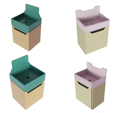Modern wash basin bedside table 3d model Modern wash basin bedside table 3d model