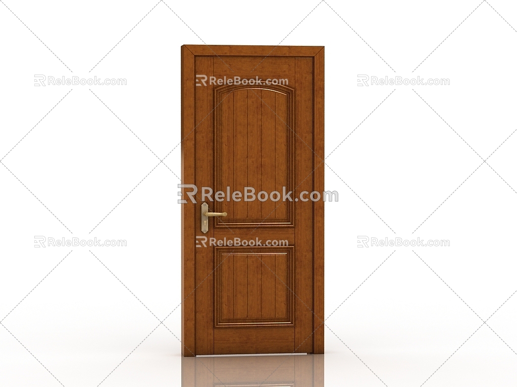 New Chinese Wooden Door 3d model