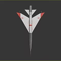 Sleek White And Red Jet Aircraft With Streamlined Body And Jet Engine Design