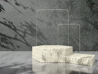 Modern Booth Light and Shadow Effect Geometric Booth 3d model