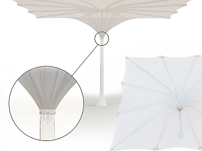 Modern Architectural Membrane Structure With Supporting Column And Connection Joint Details 3d model