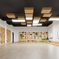 Modern Reading Room Books Reading Room 3d model