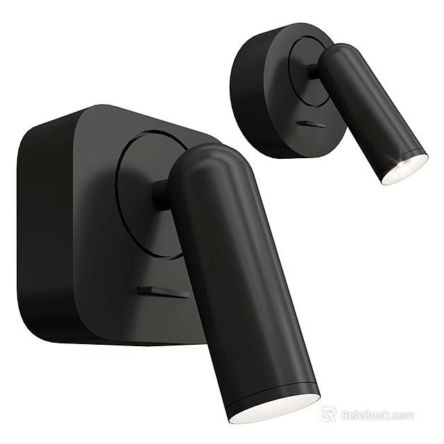 Modern Black Wall Lamps With Minimalist Design For Home Interior Lighting 3d model 