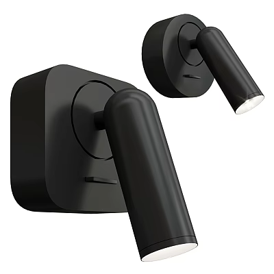 Modern Black Wall Lamps With Minimalist Design For Home Interior Lighting 3d model
