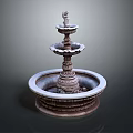 Decorative Multi Tiered Stone Garden Fountain With Sculpture Ornament Design