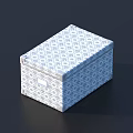 Elegant Decorative Ornament Set With Blue And White Pattern Storage Box And Metal Clasp