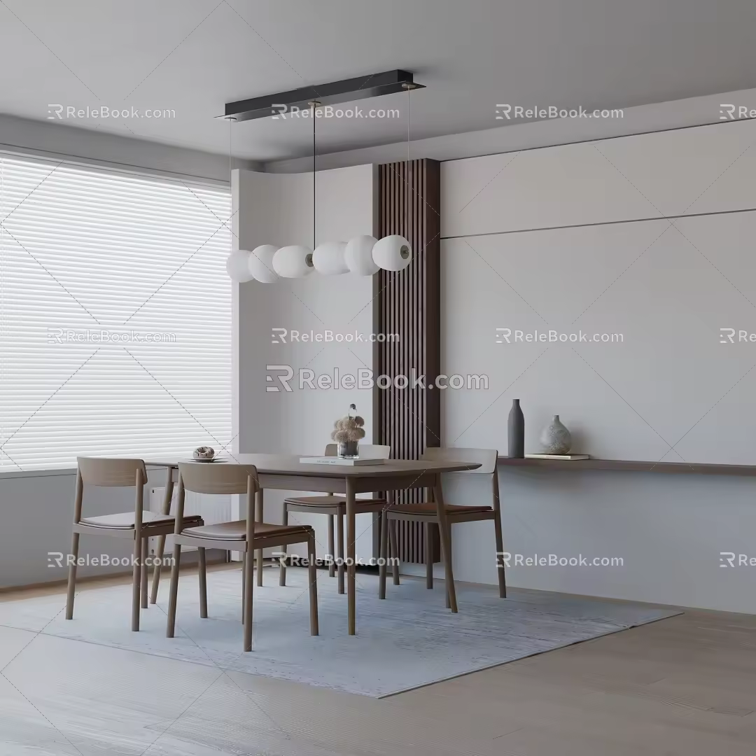 Modern table combination 3d model