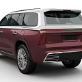 Hyundai car red flag two-color version 3d model