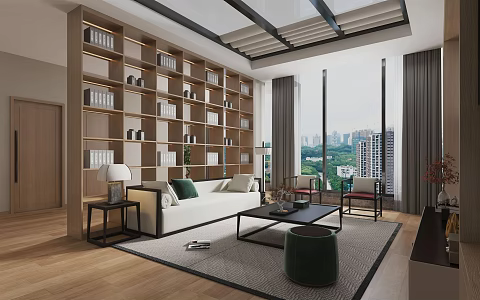 New Chinese Living Room 3d model