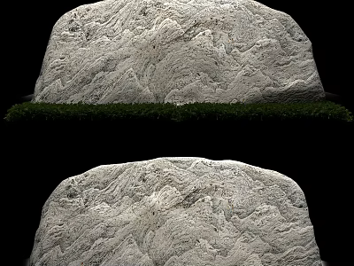 Natural Textured Stone And Wood Materials For Outdoor Landscape Design Projects 3d model