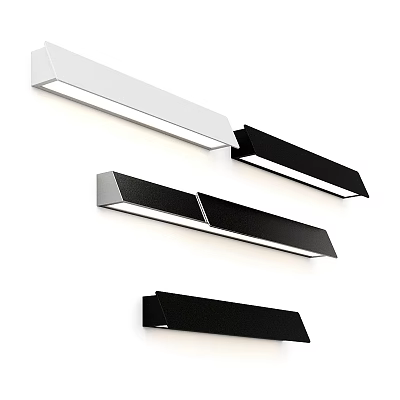 Modern Black And White Wall Lights With Slim Sleek Design For Indoor Decor 3d model