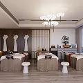 Luxury SPA Sauna Interior With Relaxing Massage Beds Wooden Decor And Soft Lighting
