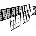 Modern Sliding Doors Design With Glass Panels And Frame Structure For Interior