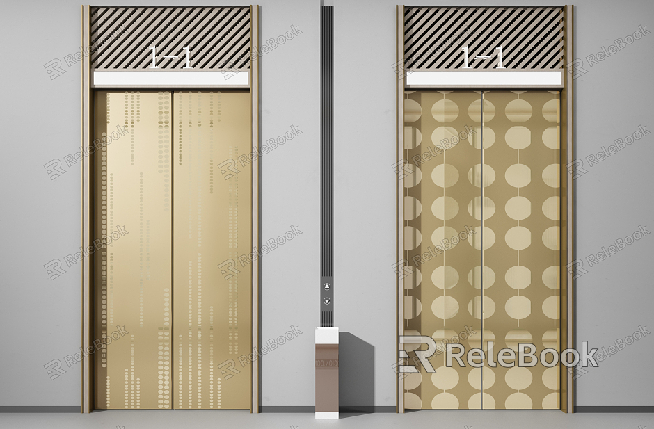 Light Luxury Elevator Door Elevator Stainless Steel Cover model