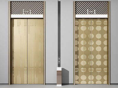 Light Luxury Elevator Door Elevator Stainless Steel Cover model