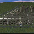 Aerial View Planning Residential Layout With High Rise Low Rise Buildings Greenery And Roads
