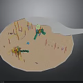 Circular Playground Structure With Sand Area Slides Swings And Climbing Frames