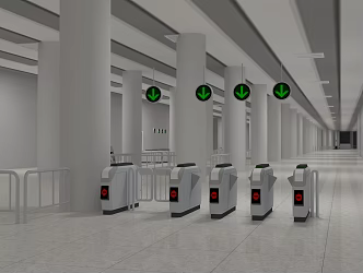 modern subway station subway station hall 3d model