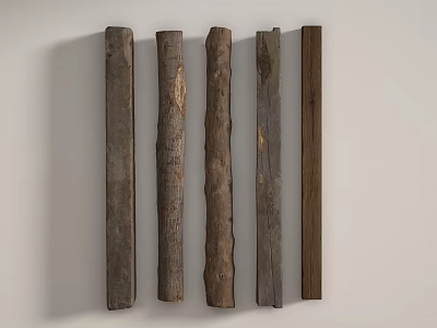 Natural Stone Wood Logs With Varied Textures And Rustic Patterns 3d model