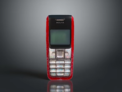 HULYA Red Feature Phone With Classic Keypad And LCD Screen 3d model