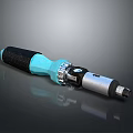 Pneumatic Handheld Grinder Tool With Turquoise Black Grip And Metal Body